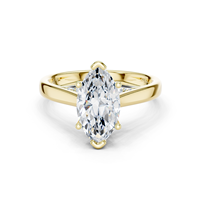 Anillo de Compromiso de Oro de 14k, 18k o 9k con Diamante Marquise de 2 Quilates Cultivado en Laboratorio, Color E, Corte Excelente, Certificado IGI, Elegante Anillo Solitario para Regalo