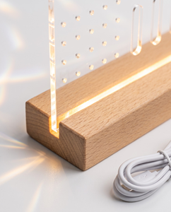 Custom Eco-Friendly LED <b>Light</b>-Accented Acrylic Jewelry Display Rack for Earrings Stand & Packaging - Product Image 5