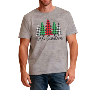 Merry Gamecocks <b>Christmas</b> Solid Men Regular Sleeve O-Neck Casual Breathable Heat-Transfer Printed OEM Custom 100% Cotton - Product Image 3