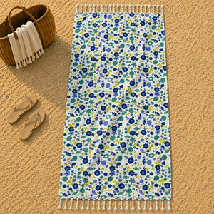 Nueva Colección Toalla de Playa Fouta con Estampado Floral de Alta Calidad con Flecos, Suave y Duradera, la Mejor Toalla Fouta para Uso en la Playa - Product Image 1