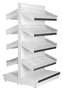 Estantería Góndola Moderna de Alta Resistencia para Tiendas Minoristas, Exhibidor Metálico Ajustable de Doble Cara para Supermercados, de Pie o Montaje en Pared - Product Image 3