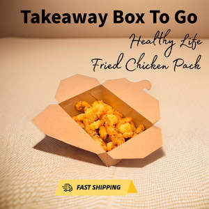 Cajas para llevar hamburguesas a prueba de fugas con impresión de logotipo personalizado, caja de embalaje de alimentos de papel kraft de calidad alimentaria para llevar. - Product Image 4