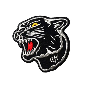 Parches de Tela Bordados con Pantera Negra, Estilos de Cabello Africanos, Logotipo de Equipo Deportivo de Fútbol Americano Personalizado - Product Image 1