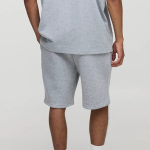 250g 100% Cotton Mens Shorts Heavy Cotton Fleece Fabric Solid <b>Elastic</b> Waist Quick Dry Eco-Friendly Casual Sweat Shorts - Product Image 3