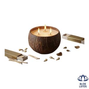 Bougie en Coque de Noix de Coco Premium Durable, Cire de Soja de Haute Qualité, Parfum Longue Durée, Meilleure Vente, Prix Export en Gros - Product Image 1