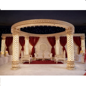 Mandap de Boda Tallado e Iluminado, Nuevo Diseño, Juego de Mandap de Fibra de Vidrio, Desmontable, Tamaño Personalizado, Mejor Precio al por Mayor, Mandap de Boda Nueva York - Product Image 1