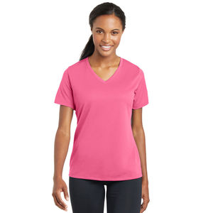 Camiseta de Cuello en V para Mujer, 100% Algodón, Holgada, con Logotipo de Gimnasio, Transpirable, Corte Regular, Camisetas con Cuello en V para Mujer, Logotipo Personalizado, Precio al por Mayor - Product Image 1