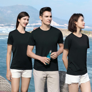 เสื้อยืดคอกลมแขนสั้นพิมพ์โลโก้สำหรับผู้ชายและผู้หญิง ผ้าฝ้าย 100% คุณภาพสูง สั่งทำได้ ขายส่ง ระบายอากาศได้ดี ไม่ยับง่าย สวมใส่สบาย - Product Image 3