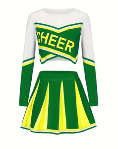 Tenue de Cheerleader Sublimée Personnalisée pour Femme – Ensemble Haut et Jupe – Tenue de Cheerleading Compétition – Fournisseur OEM - Product Image 1