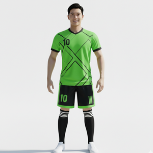 Camisetas y Pantalones Cortos de Fútbol Personalizados por Sublimación para Niños, Conjunto Transpirable de Uniformes de Entrenamiento de Fútbol para Niños, Jóvenes, Niñas y Aficionados - Product Image 5
