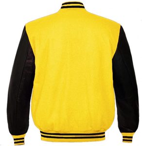 Chaqueta Varsity de Cuero PU con Logotipo de Fabricante OEM, Chaqueta Bomber de Béisbol para Niños y Niñas, Chaqueta de Cuero para Hombre - Product Image 2