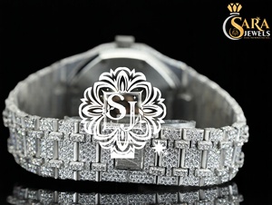 Best Quality <b>Mens</b> Luxury Fully White Iced Out Moissanite Diamond Watch <b>for</b> Weddings Celebrations and Special Occasions - Product Image 2