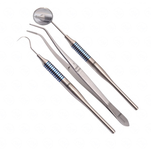 Set de Examen Dental de Acero Inoxidable con Certificación CE, Set de Diagnóstico Dental con Mango Hueco, Kit de Práctica para Estudiantes, Set para Examinar Dientes - Product Image 1