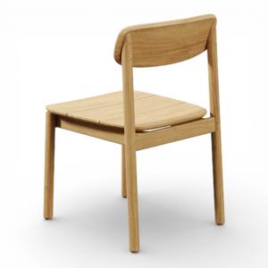 Silla de Comedor Moderna de Madera de Teca Sólida, Muebles de Cocina Minimalistas Escandinavos, Silla de Madera Resistente para Exteriores, para Restaurante y Hogar - Product Image 4