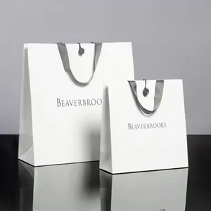 High Quality Custom Logo Flower <b>Pattern</b> <b>Paper</b> Shopping Bags Luxury Boutique Gift Bags for Clothing Packaging Factory Supplier - Product Image 5