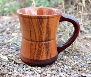 Mug à café rustique en bois, fait main, en bois massif naturel, vaisselle écologique pour la maison, la cuisine et la salle à manger - Product Image 3
