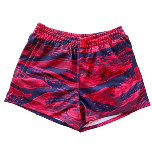 2026 New <b>Men's</b> Red Printed Sublimation Camo Swim Shorts Quick Dry Beach <b>Trunks</b> with Print Summer Pool and Surf Wear with Pockets - Product Image 1