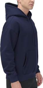 Sweat-shirt à capuche unisexe en coton 100% avec épaules tombantes, personnalisable, épais et surdimensionné, brodé - Product Image 3