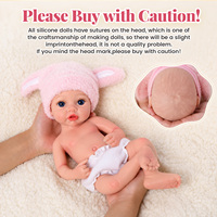 Poupée Reborn Fille Babeside Dolly 12 Pouces en Silicone Intégral, Combinaison Rose en Peluche, Fournisseur de Poupées Réalistes