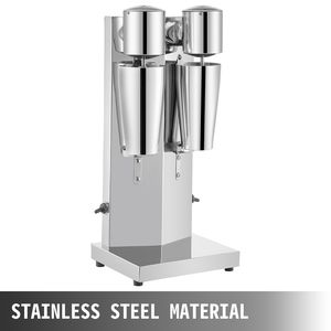 180W macchina elettrica doppia testa Milkshake Machine classica 800ml tazza 2 velocità regolabile commerciale frullatore argento - Product Image 2