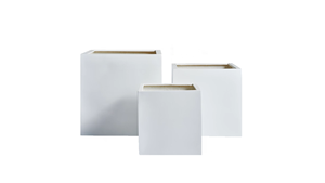 Pots de fleurs carrés nordiques simples, jardinière d'intérieur et d'extérieur, utilisation au sol, en fibre de verre renforcée de plastique, sculptés à la main, durables - Product Image 5