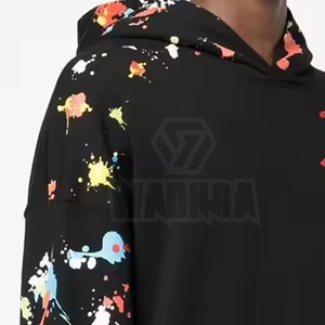 เสื้อฮู้ดดี้สไตล์วินเทจผ้าคอตตอนผสม ระบายอากาศได้ดี สวมใส่สบาย ขายส่งแบบ OEM - Product Image 4
