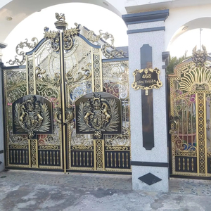 Custom Decorative Metal <b>Swing</b> Gate Modern Wrought Iron for Luxury Villa School Mall & Outdoor Entry Security 3-Year Warranty - Product Image 1