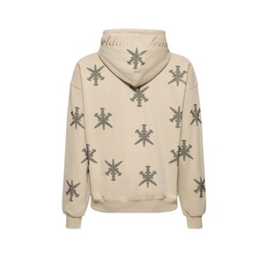 OEM High Quality 100% Cotton Blank Unisex Cut and Sew <b>Hoodie</b> Jacket Full Face Rhinestone Puff Print Custom Full <b>Zip</b> <b>up</b> <b>Hoodie</b> - Product Image 4