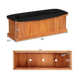 28\" X 9.5\" X 10\" Detachable Bottom Garden <b>Bed</b> Protective Coating <b>Pine</b> Planter for Herbs Flowers and Vegetables - Product Image 5