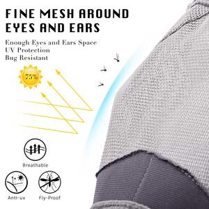 Masque anti-mouches pour chevaux en maille extensible et respirante avec protection UV pour les oreilles et les yeux, idéal pour l'extérieur - Product Image 3