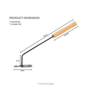 Outil de désherbage manuel DIY de haute qualité à 4 dents avec manche en bois, en acier au carbone, pour l'élimination des mauvaises herbes, OEM pour la ferme, le jardin et le sol - Product Image 2