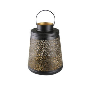 Iron <b>Lantern</b> <b>Candle</b> <b>Holder</b> Set With Geometric Cutout Design For Home Decoration Ambient Lighting Votive Modern Desgin Decor - Product Image 4