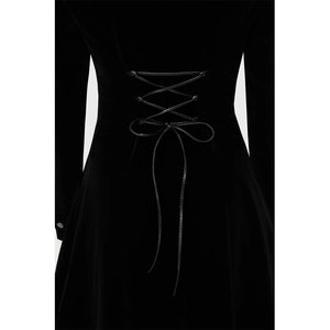 Chaqueta de terciopelo negro gótico para mujer, estilo victoriano, steampunk, medieval, abrigo de vampiro - Product Image 4