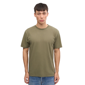 Camiseta de Manga Corta para Hombre, Cuello Redondo, Corte Regular, Hombros Naturales, Jersey Liso, Básica, Personalizable, Proveedor de Fábrica de Ropa al Por Mayor - Product Image 4