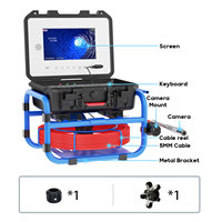 Cámara de Inspección de Tuberías de Alcantarillado Autonivelante de 30 m, Pantalla IPS de 10 Pulgadas, 1080P, Localizador de 512 Hz con Contador de Metros, DVR, Cable de 7 mm