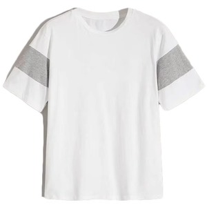 T-shirt imprimé col rond pour garçons modernes, respirant, à manches courtes, motif lettres, en tissu léger et doux (Spandex/Coton), confortable - Product Image 5