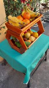 Étagère de rangement et panier à fruits en métal poli à 2 ou 3 niveaux pour comptoir de cuisine, idéal pour la décoration intérieure - Product Image 3