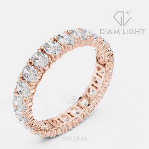 Bague de fiançailles en or blanc 14 carats avec diamant de laboratoire certifié IGI, taille ovale 1,93 carat, bijoux fins - Product Image 4