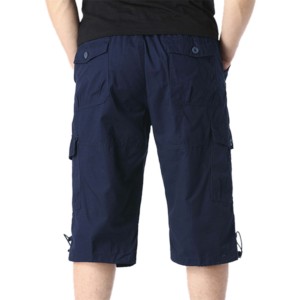 Shorts de sport cargo OEM pour hommes, 100 % coton, 5 pouces, confortables, avec taille élastique, pour la course et l'entraînement - Product Image 5