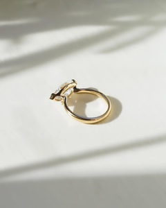 แหวนเพชรทรงมาร์คีส์ 4.50 กะรัต เพชรเลี้ยงในห้องปฏิบัติการ ทองคำขาว 14K แหวนเพชรเม็ดเดี่ยวแบบ V Prong วงแหวนขนาด 2 มม. แหวนหมั้น - Product Image 4