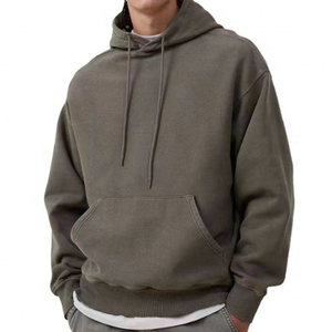 Pull à capuche en coton épais avec logo personnalisé pour hommes Sweat à capuche respirant avec doublure Sweat à capuche surdimensionné - Product Image 1
