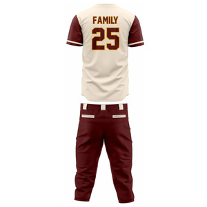 Low MOQ Factory Made Custom <b>Baseball</b> Uniform Premium Materials Custom <b>Baseball</b> Uniform Set with Sublimation Printing - Product Image 3