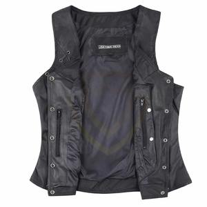 Gilet en cuir matelassé sans manches pour femme, style décontracté, collection automne, vente chaude usine - Product Image 5