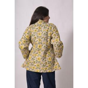 Lavinas - Kimono de Algodón Estampado Floral Hecho a Mano, Ecológico, de Secado Rápido, Estilo Bata de Baño para Mujer, Largo Regular, Invierno - Product Image 5