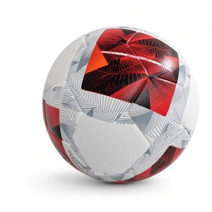 ลูกฟุตบอลขนาด 3 พีวีซีสีขาวลายสีแดงทนทานสำหรับฝึกซ้อมกีฬากลางแจ้ง - Product Image 6