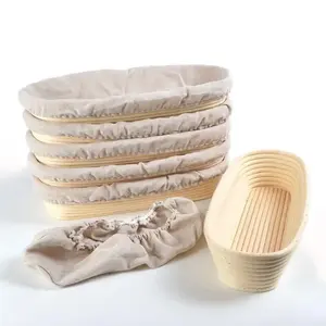 Panier de levage en rotin naturel avec doublure pour la cuisson du pain au levain et la fermentation de la pâte - Vente en gros - Product Image 2