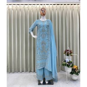 Hermosa parte superior e inferior de ropa de fiesta con Conjunto elegante de tamaño Dupatta XL - Product Image 1
