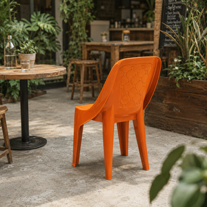 Modern Durable Lightweight Portable Stackable Waterproof Plastic Box Chair with Ergonomic Design for Living Room Home Furniture - Product Image 5
