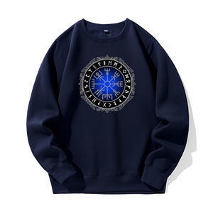 Sweat-shirt à col rond surdimensionné pour homme de haute qualité avec logo personnalisé, en molleton de coton, streetwear décontracté, OEM - Product Image 1