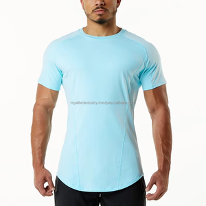 Vêtements de sport pour hommes-T-shirts à col rond-Design OEM 100%-T-shirt personnalisé en coton mercerisé pour hommes - Product Image 6